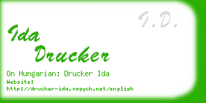 ida drucker business card